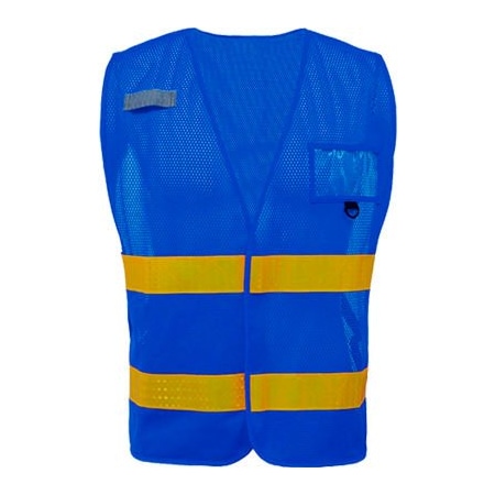 Gss Safety GSS Safety Incident Command Vest- Blue Vest w/Lime Prismatic Tape-One size Fits All 3113